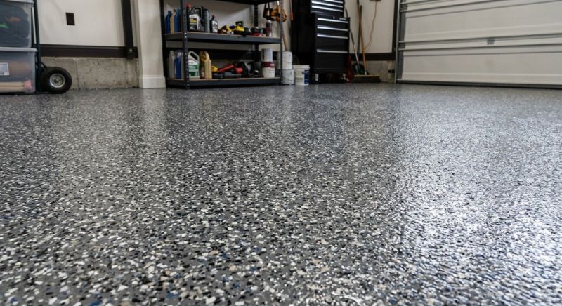 Speckled Garage Floor Painting in Greenville, SC
