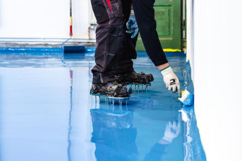 Speckled Garage Floor Painting in Fairfax, VA