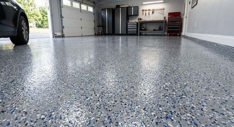 Speckled Garage Floor Painting in Frederick, MD